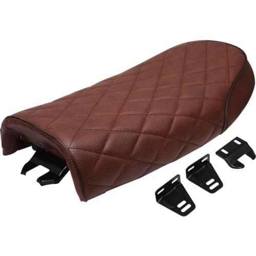 Motorcycle Brown Cafe Racer Seat Vintage Saddle Flat Pan Retro Seat For Honda CB CL CB200 CB350 CB400 CB500 CB550 CB750