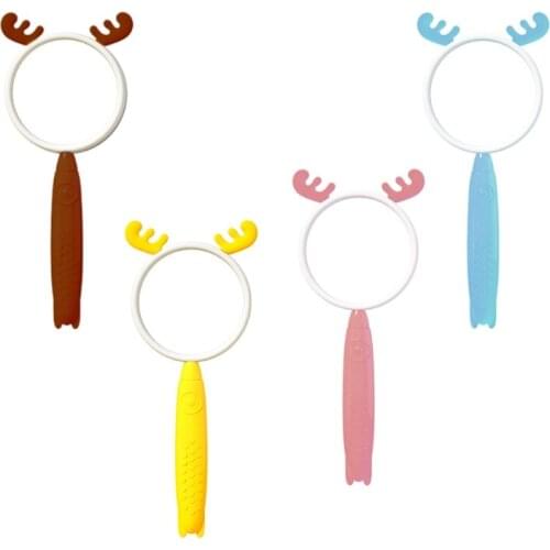 2021 New Plastic Handheld Magnifier High-Grade Optical Lens Magnifying Glass Reading Plastic Magnifying Glass Children Kids