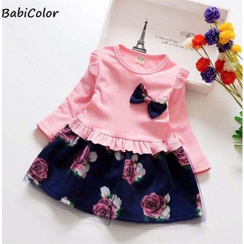 BibiCola Girls Clothes Spring Autumn Children Girls Christmas Party Dresses Kids Baby Girls Dress Girls Princess Clothes Costume