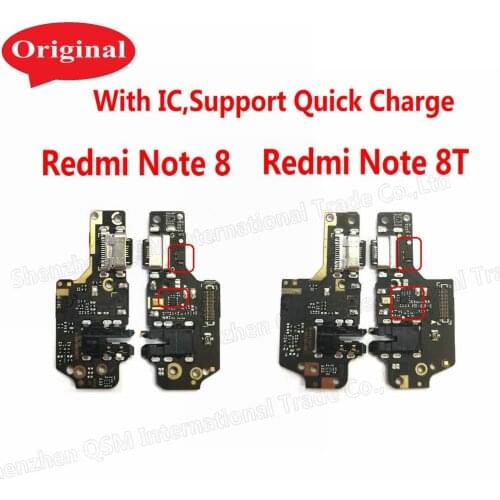 New For Xiaomi Redmi Note 8 8T Pro Microphone USB Charging Port Board Flex Cable Connector Parts
