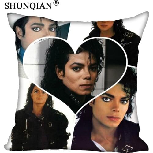 Custom Pillowcase Michael Jackson Square Zipper Pillow Cover 35X35,45X45,60X60cm(Two Sides) Print Your Pictures Pillow Cases