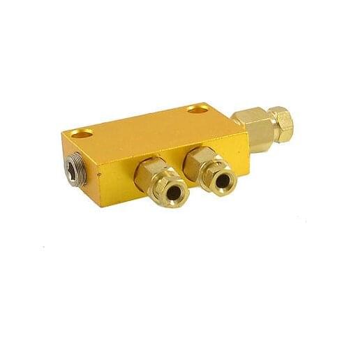Air Pneumatic Brass Adjustable 2 Ways Distributor Manifold Block Free shipping