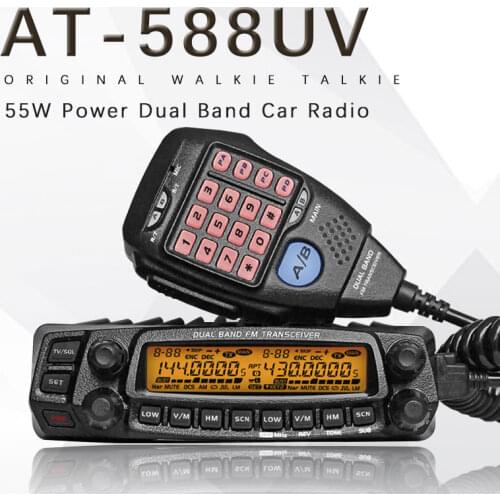 Anytone AT-5888UV Car Two Way Radio / Car Transceiver Walkie-Takie Interphone Dual Band Dual Display Two Way Radio
