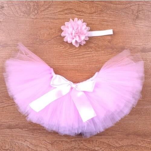 Pettiskirt Newborn Photography Props Infant Costume Outfit Princess Skirt Headband Baby Photography Props 1-3 Months Baby