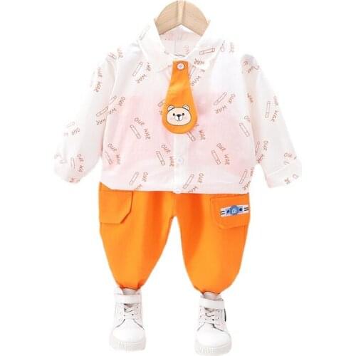 New Spring Baby Girls Clothes Suit Children Boys Cute Cotton Shirt Pants 2Pcs/Sets Autumn Toddler Casual Costume Kids Sportswear