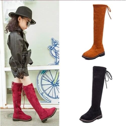 Girls Knee-high Boots Princess Edition Childrens Tall Boots 2019 Children High Kids Shoes Bota Kid