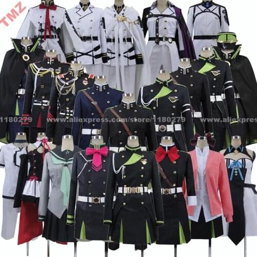 Seraph of the End Mito Jujo Mitsuba Sangu Sayuri Hanayori Group of Characters Anime Clothes Cosplay Costume,Customized Accepted