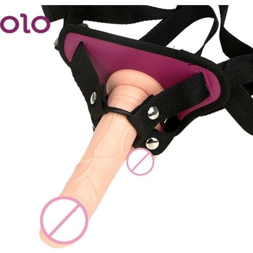OLO Strap On Dildos Pants Wearable Strapon Penis Bondage Adult Product Roleplay Sex Toys for Women Lesbian Underwear Sex Pants
