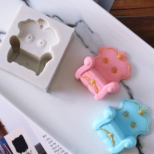 Sofa super light clay manual liquid silicone mold cake decorating chocolate baking mold WMJ-852