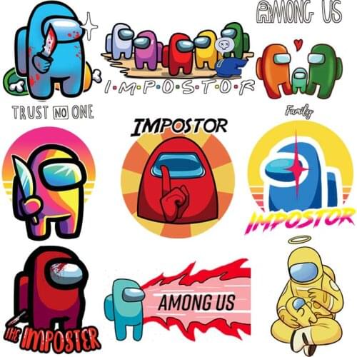 Iron-On Transfer For Clothes Video Game Impostors A-Level Washable T-Shirts Thermoadhesive Patches Exquisite Clothing Stickers