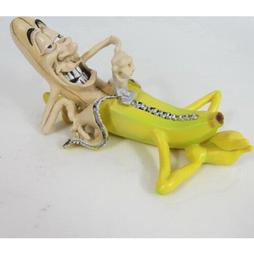 Creative Resin Banana Man Miniature Home Decoration Accessories Funny Bar Decor Crafts Handmade Ornaments Novelty Gifts