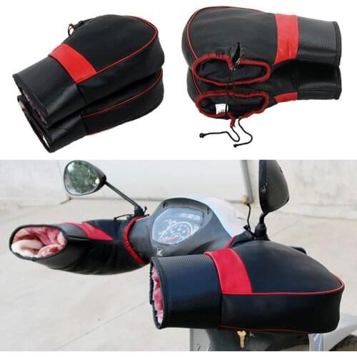 Universal High Quality Motorcycle Handlebar Protector Windproof Winter Warm Covers Thick Gloves For Electric Bike E-Bike Scooter