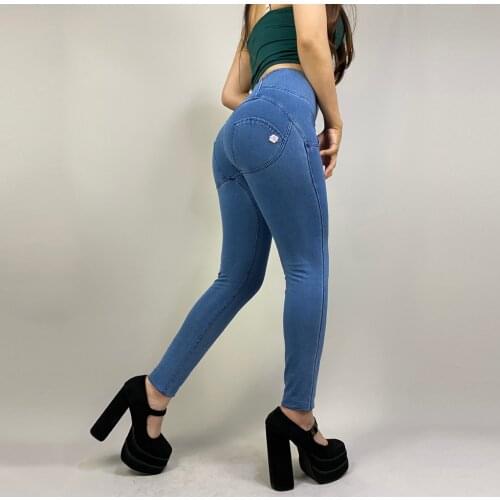 Melody Four Ways Stretchable high-rise skinny-fit trousers in stretch denim jeans woman drop shipping
