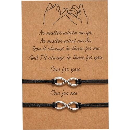 Women Men Adjustable Bracelet with Wish Card Gift Bracelet for Lover Couple Wholesale Price Multicolor