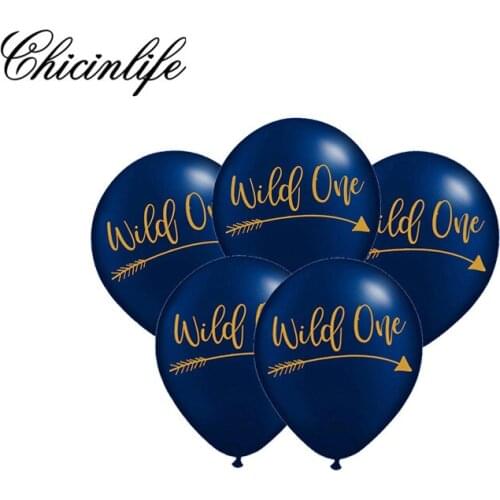 Chicinlife 10Pcs Wild One girl/boy Latex balloons First Happy Birthday Party Home baby Shower Balloon Decorations Supplies