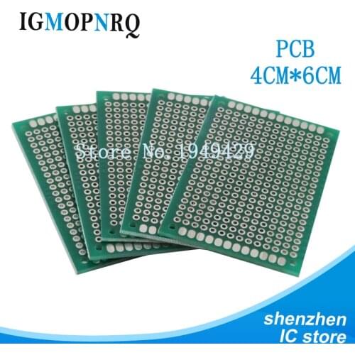 10pcs pcb High-quality!! Double Side Prototype PCB diy Universal Printed Circuit Board 4x6cm Hot sale