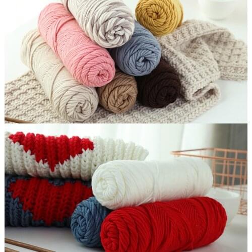 100g/PC Chunky Wool Roving Scarf Knit Wool Yarn Thickness Warm Hat Household Crochet Yarn DIY Knitting Cotton Yarn