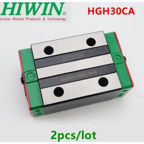 2pcs/lot 100% Original Hiwin brand new HGH30CA linear narrow blocks 30mm match with HGR30 linear guide CNC router