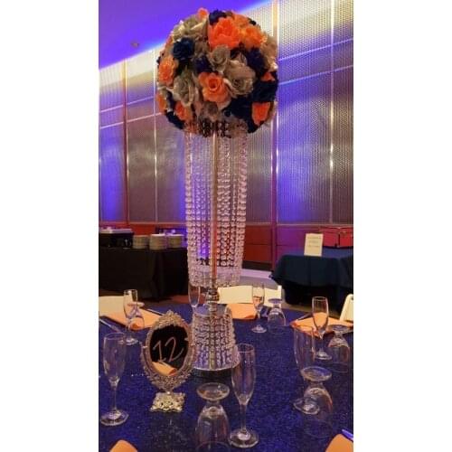 2pcs tall acrylic crystal wedding road lead wedding centerpiece event wedding decoration/ event party decoration for table