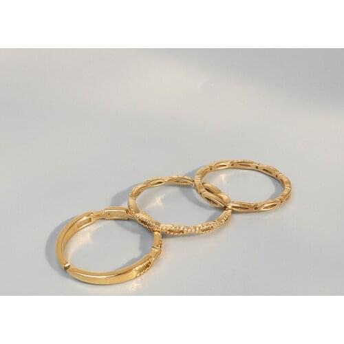 2021 New Trend Texture Finger Rings Personalized Jewelry Fashion Simple Retro Hollow Rings For Women Girl Trendy Jewelry Gift