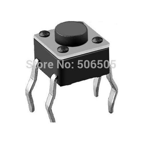 4.5X4.5X4.5mm 4pin DIP Tactile Tact Mini Push Button Switch Micro Switch Momentary 100pcs/lot