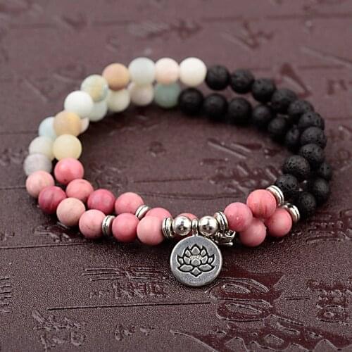 Amader Diffuser Bracelet Jewelry Popular 8mm Matte Amazonite Beaded Stretchy Bracelet Wrist Gift Lava Bracelet Unisex AB226