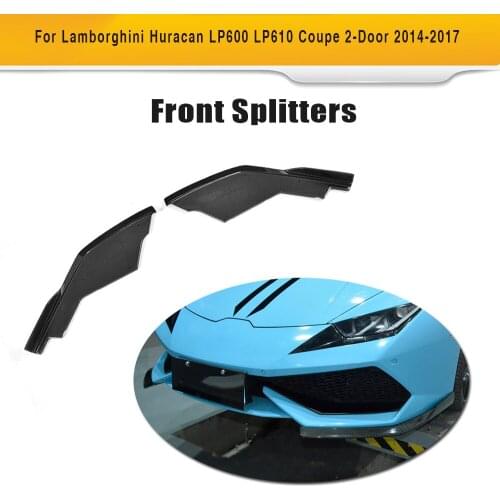 Carbon Fiber Car Front Lip Splitter Case for Lamborghini Huracan LP600 LP610 Coupe 2-Door 14-17