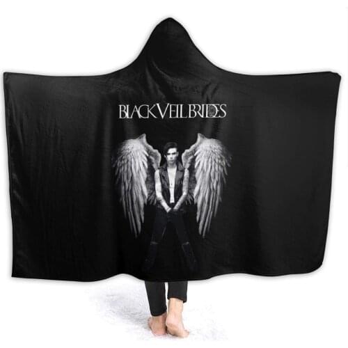 Black Veil Brides Hooded Blanket 3D Print Super Soft Comfortable Fleece Blanket
