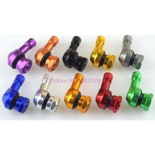 By DHL or Fedex 200pcs CNC Aluminum Motorcycle Metal Gas Nozzle Degree Angle Valve Adaptor Tyre Valve Extension Valve Stem