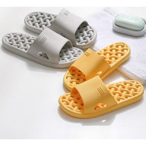Home Bathroom Bath Slipper Female Quick Dry Leaking Household Couple Indoor Slippers Male Mens Flip Flop Slippers Mans Shoes