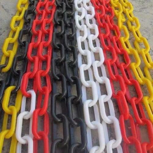 M25M Thickness 10MM Traffic Plastic Chain Warning Chain Road Cone Chain Isolation Protection Chain Buckle Cordon