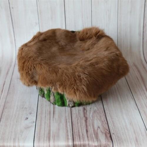 Newborn Rabbit fur blanket Baby basket stuffer filler Faux fabric layer backdrop Newborn Photography Props