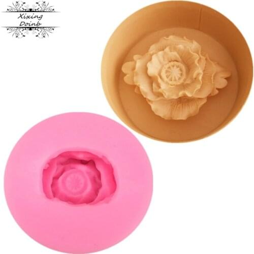 Flower carnation shape silicone soft candy mold cake decoration tools candy chocolate mold paper cup cake decoration