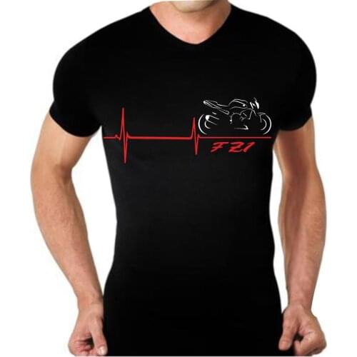 T Shirts Fashion 2019 Summer New Men Cotton T-Shirt Per Moto Yam Fz1 Battito Cuore Shirt Fz1 Maglietta Casual Tops Tees