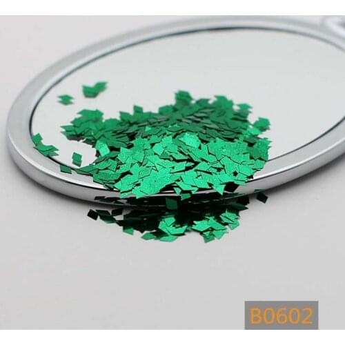 Hot sell Charming sexy sequins glittering diamond nail decoration 3D LEI piece sequins Deep Green bagged B0602