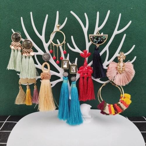 BALANBIU Classic Women Tassel Earrings Hyperbole Stylish Dangle Earrings Clearance Sale Big Discount Fashion Jewelry Wholesale