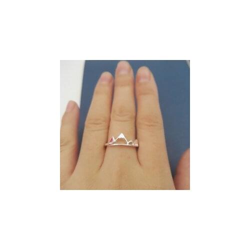 New fashion Jewelry Everyday Mountain Ring silver plated peak ring For Women Dainty Jewelry Gift Rings