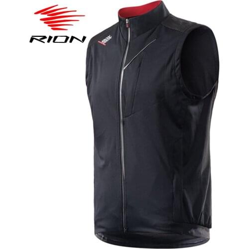 RION Men Cycling Jacket Spring MTB Road Bike Jacket Reflective Windproof Downhill Bicycle Coat Cycling Windbreaker Vest