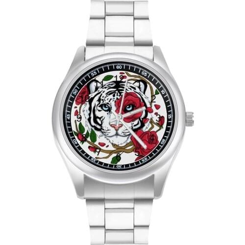 Tiger Quartz Watch Design Colored Wrist Watch Steel New Home Ladies Wristwatch