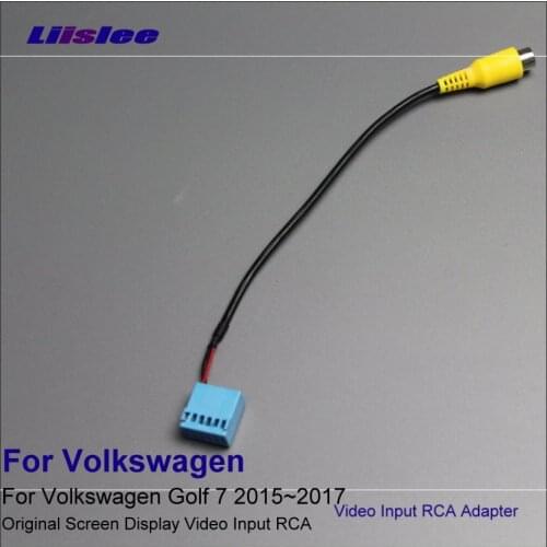 Liislee For VW Golf 7 2015~2017 MIB Screen System Original Video Input Switch RCA Adapter Connector Convertor Cable