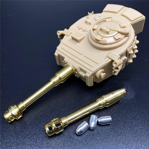 Mini Metal Barrel Shell for Q Edition Tiger I with Meng WWT-001 Tank Model Upgrade Kits