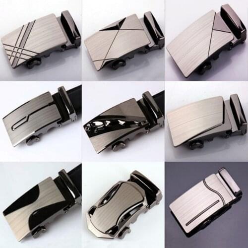 Fashion Mens Business Alloy Automatic Buckle Unique Men Plaque Belt Buckles for 3.5cm Ratchet For Leather Belt Accessories
