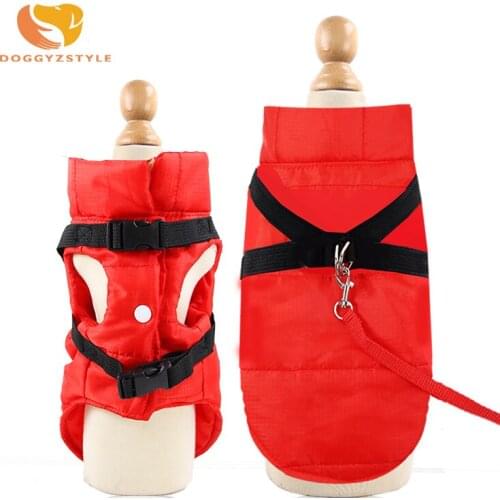 New Waterproof Harness Explosion-proof and Cold Resistant Pet Dog Cotton Chest Strap Traction Cat Clothes for Autumn and Winter