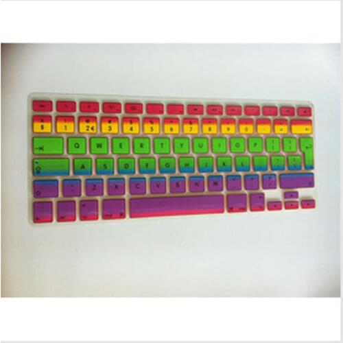 WholesaleUK/EU Rainbow Laptop Keyboardx100 Silicone Skin Protector Cover Sticker for apple Macbook Pro Air 13 15 17 Retina 13