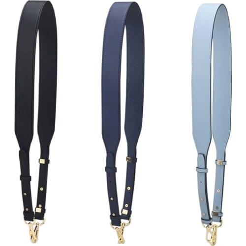 Bag Strap Solid Color Wide Adjustable Rivet Shoulder Strap Fashion Women Cross Body Messenger Leather Bag Straps Accessories