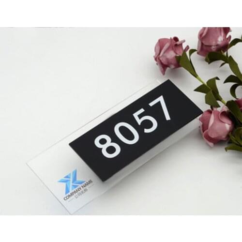 Custom-made Self-adhesive Hotel House Number and letter Door Sign, Organic Glass Acrylics