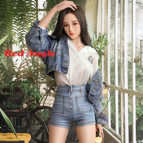 Single head implanted hair Silicone sex Dolls for man toys Adult Dolls Full Body Oral Love Doll for men sexdoll Red Angle