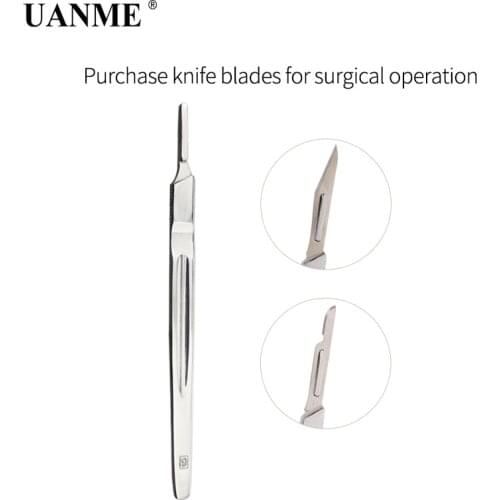 UANME Stainless Steel Scalpel No.9 Knife Handle with No.11 and No.15 Blade Animal Operation Scalpel Knife Cutters
