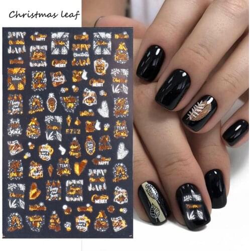 Nail Sliders Various Patterns Beautify Nails Double Color Snowflakes Christmas Nail Art Foils Winter Decor for Female