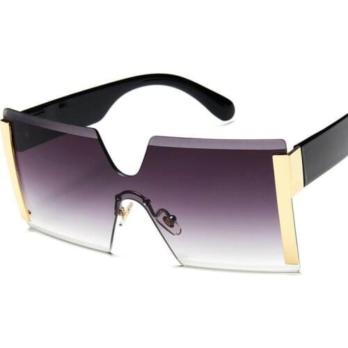 NerZhul New Conjoined Oversized Sunglasses Women 2019 Fashion Large Frame Womens Sunglasses UV protection Sunglasses For Female